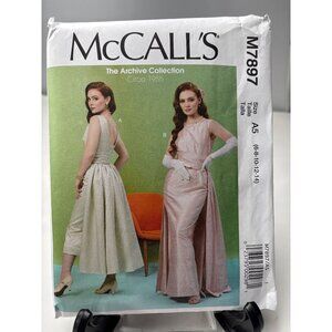 McCalls M7897 Womens Dress Pattern 6-8-10-12-14 1955 Retro Style Uncut